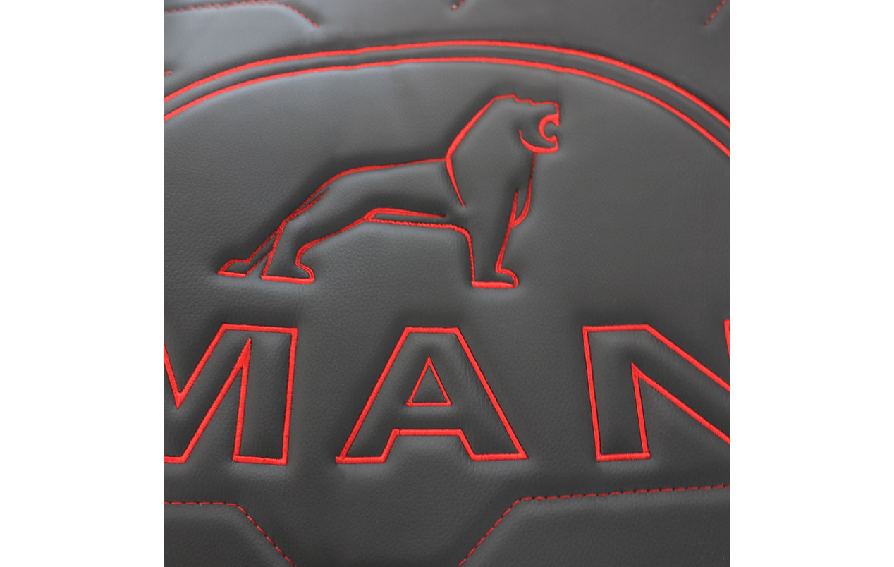Коврик 3D Экокожа MAN TGS 2023 г. (СПАЛКА) ручник, 2 ящика, черный