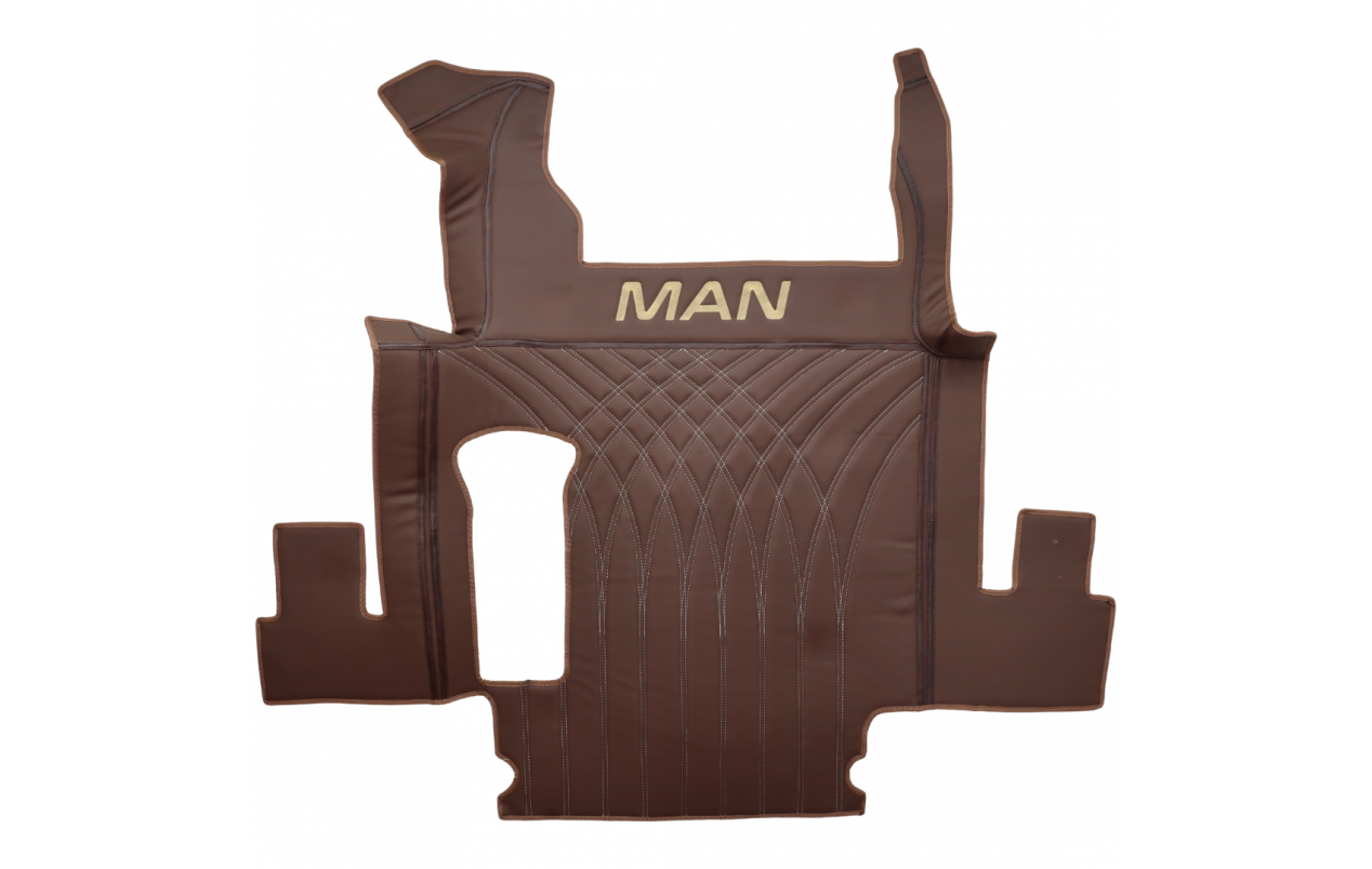 Килимок еко-шкіра 3D MAN TGX 2 ящики 2008-2017р, Коричневий