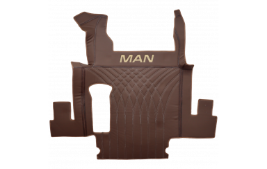 Килимок еко-шкіра 3D MAN TGX 2 ящики 2008-2017р, Коричневий