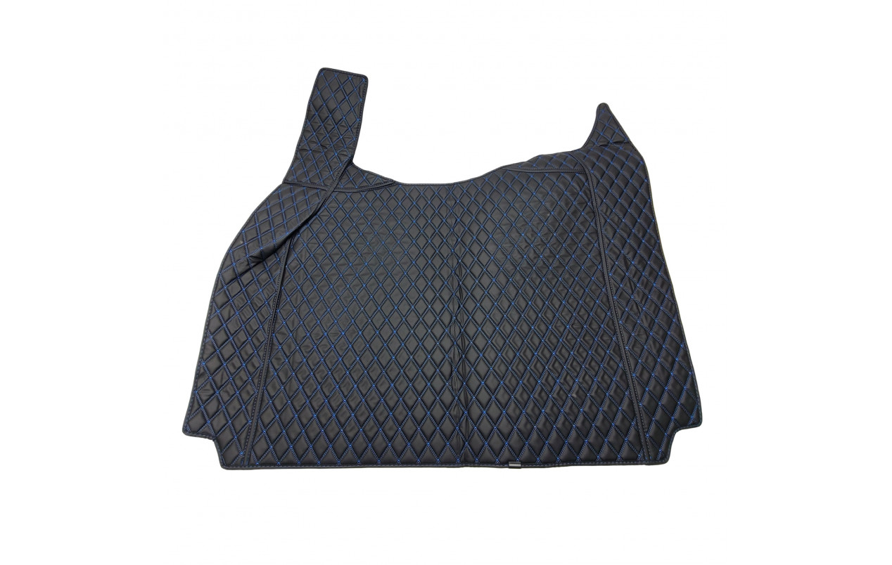 Коврик 3D Эко-кожа RENAULT-T черный-синяя строчка