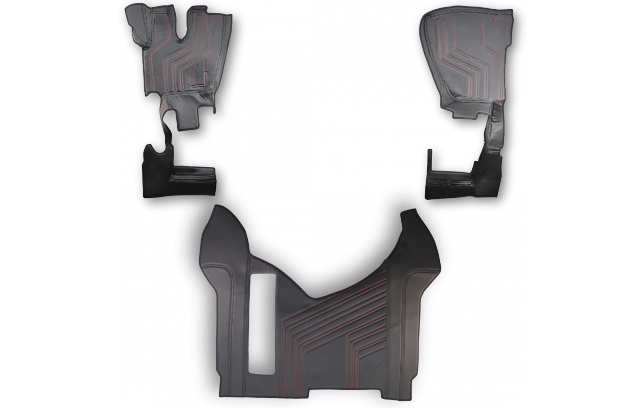 Коврик 3D Экокожа RENAULT Premium 2006-2013; АКПП, МКПП, черный