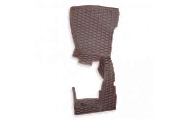 Коврик 3D Экокожа RENAULT Premium 2006-2013; АКПП, МКПП, Коричневый