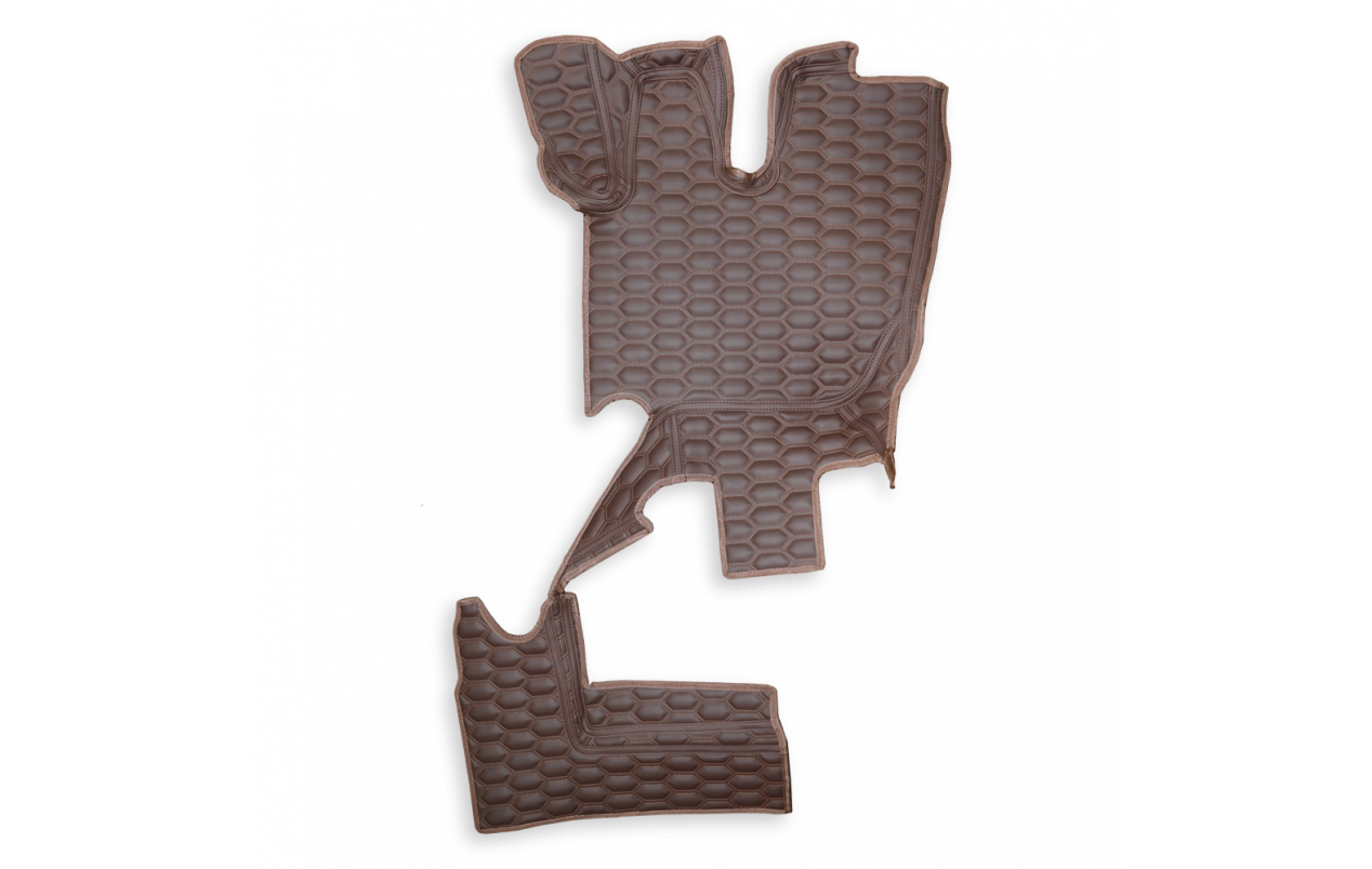 Коврик 3D Экокожа RENAULT Premium 2006-2013; АКПП, МКПП, Коричневый