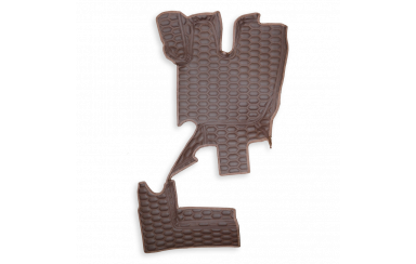 Коврик 3D Экокожа RENAULT Premium 2006-2013; АКПП, МКПП, Коричневый