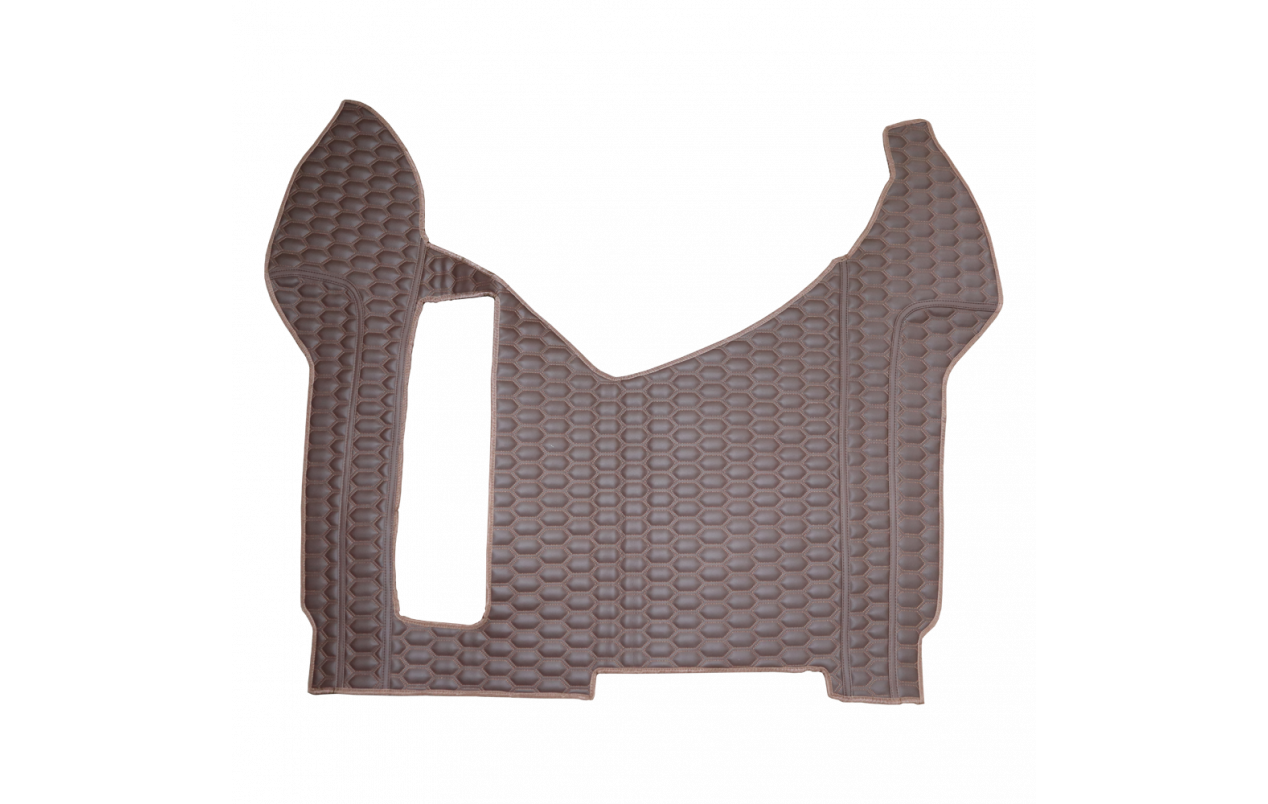 Коврик 3D Экокожа RENAULT Premium 2006-2013; АКПП, МКПП, Коричневый