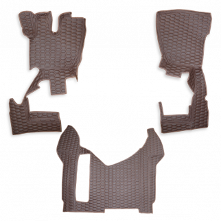 Коврик 3D Экокожа RENAULT Premium 2006-2013; АКПП, МКПП, Коричневый
