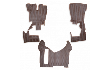 Коврик 3D Экокожа RENAULT Premium 2006-2013; АКПП, МКПП, Коричневый