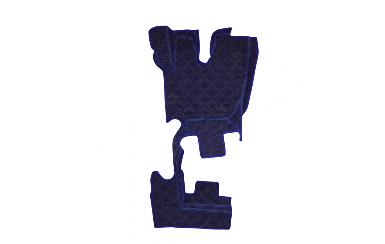 Коврик 3D Экокожа RENAULT Premium 2006-2013; АКПП, МКПП, синий