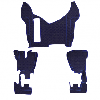 Коврик 3D Экокожа RENAULT Premium 2006-2013; АКПП, МКПП, синий