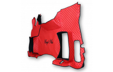 Коврик 3D Экокожа RENAULT T с 2014; АКПП, ровный пол, красный