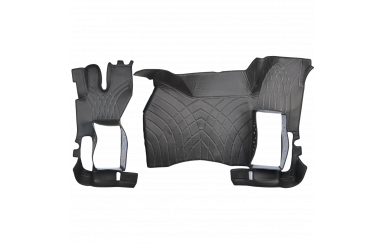 Коврик 3D Экокожа RENAULT T с 2014; АКПП, ровный пол, черный