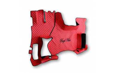 Коврик 3D Экокожа RENAULT T с 2014; АКПП, ровный пол, красный