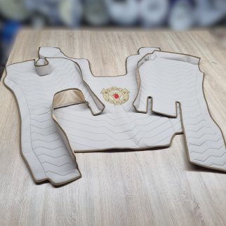 Коврик 3D Экокожа SCANIA R 2004-2013; МКПП, бежевый