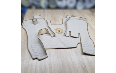 Коврик 3D Экокожа SCANIA R 2004-2013; МКПП, бежевый