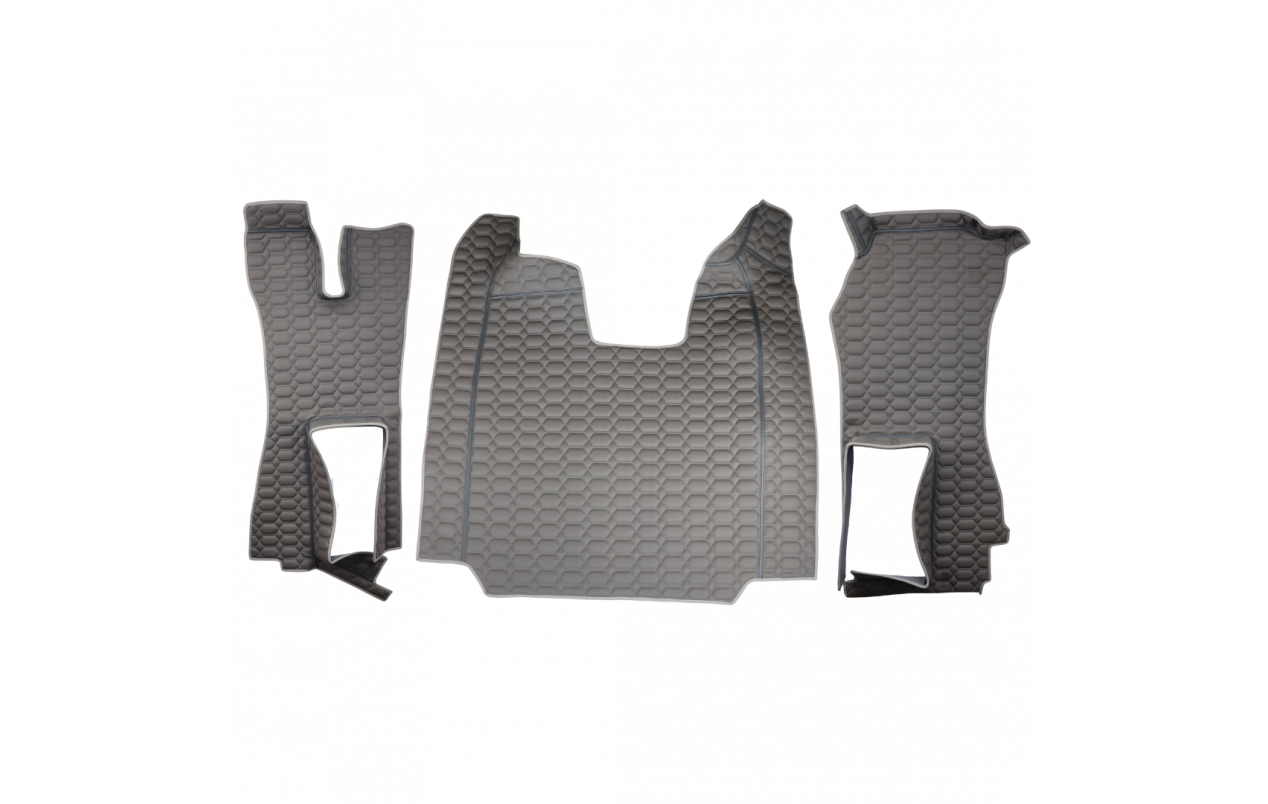 Коврик 3D Эко-кожа SCANIA R 2014-2016; АКПП, серый