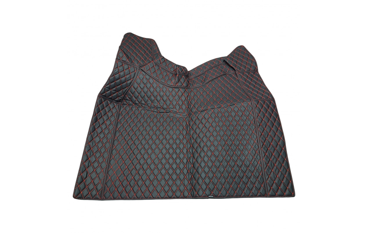 Килимок 3Д Еко-шкіра VOLVO FH 2002 -2008 чорний-червона строчка