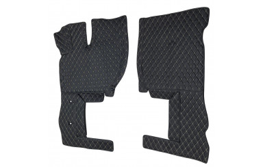 Килимок 3D Еко-шкіра VOLVO FH 4 чорний-бежевий рядок