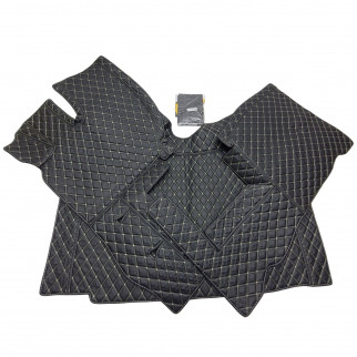 Килимок 3D Еко-шкіра VOLVO FH 4 чорний-бежевий рядок