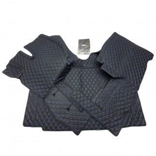 Килимок 3D Еко-шкіра VOLVO FH 4 чорний-синій рядок