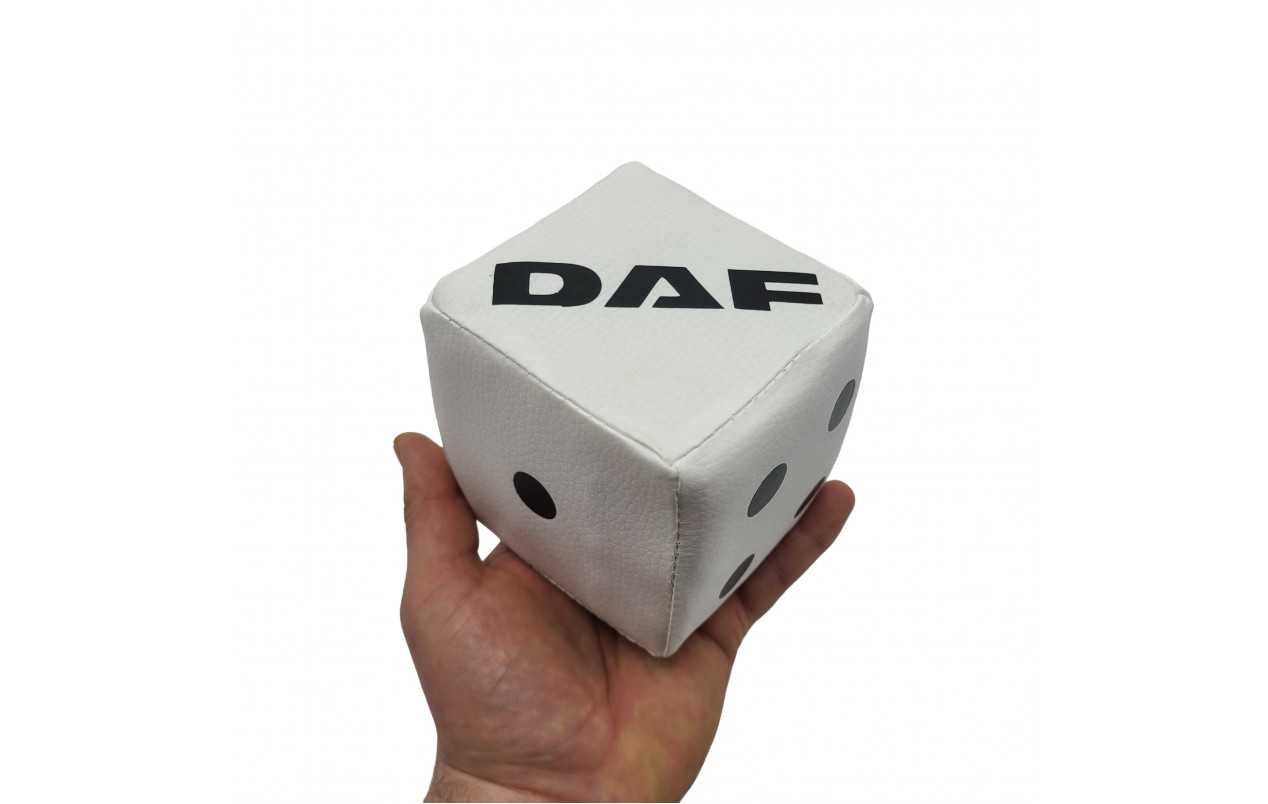 Кубик эко кожа DAF Белый с черным