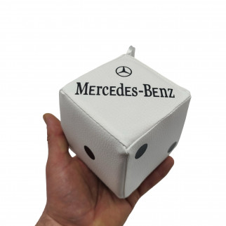 Кубик эко кожа MERCEDES Белый с черным