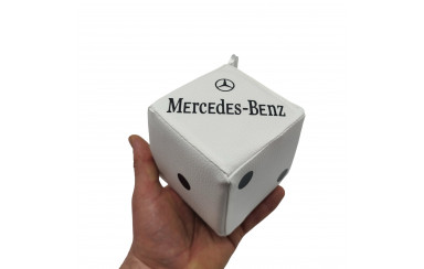 Кубик эко кожа MERCEDES Белый с черным