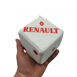 Кубик эко кожа RENAULT Белый с красным