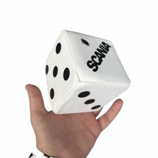 Кубик еко шкіра SCANIA Білий із чорним