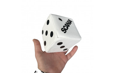 Кубик еко шкіра SCANIA Білий із чорним