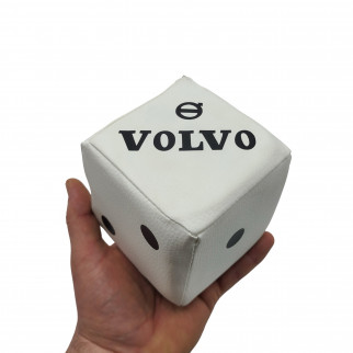Кубик эко кожа VOLVO Белый с черным