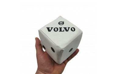 Кубик эко кожа VOLVO Белый с черным