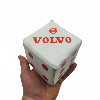 Кубик эко кожа VOLVO Белый с красным