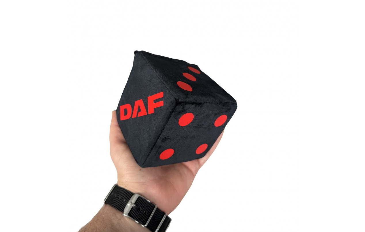 Кубик в кабину с присоской DAF черный c красным