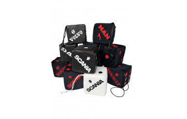 Кубик в кабину с присоской MAN черный c красным