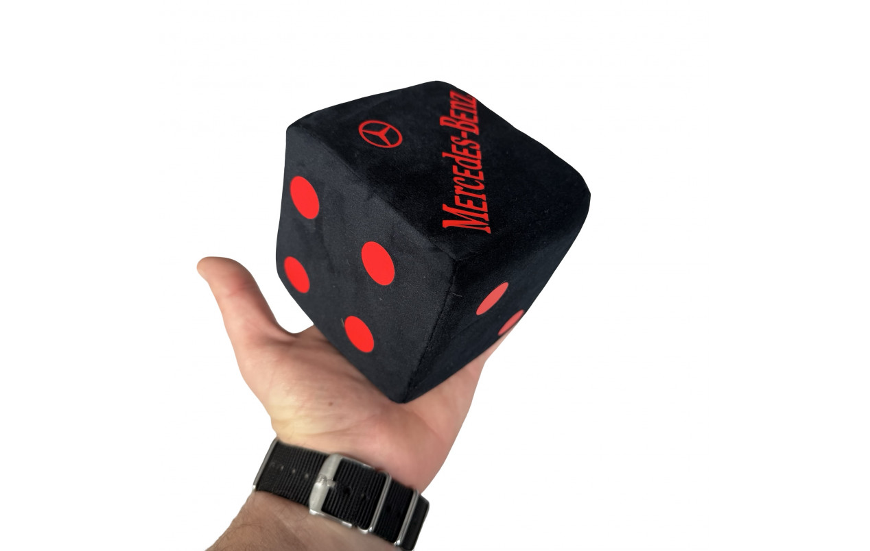 Кубик в кабину с присоской MERCEDES черный c красным