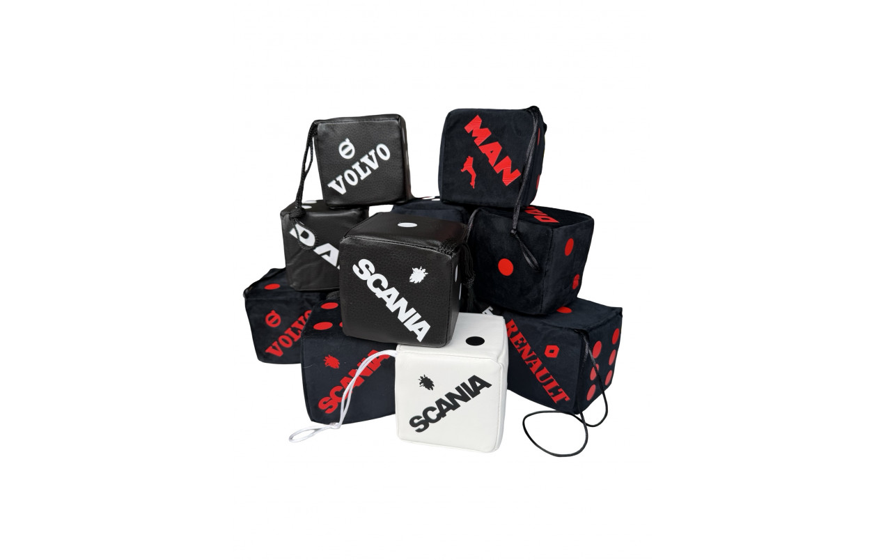 Кубик у кабіну з присоскою SCANIA чорний з червоним