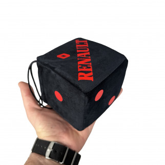 Кубик в кабину с присоской RENAULT черный c красным