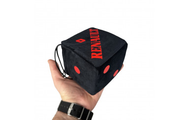 Кубик в кабину с присоской RENAULT черный c красным