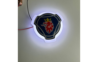 Эмблема с подсветкой SCANIA LED 001 Белая