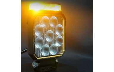 Фара робоча з маячком 10-90V 9LED