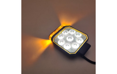 Фара робоча з маячком 10-90V 9LED