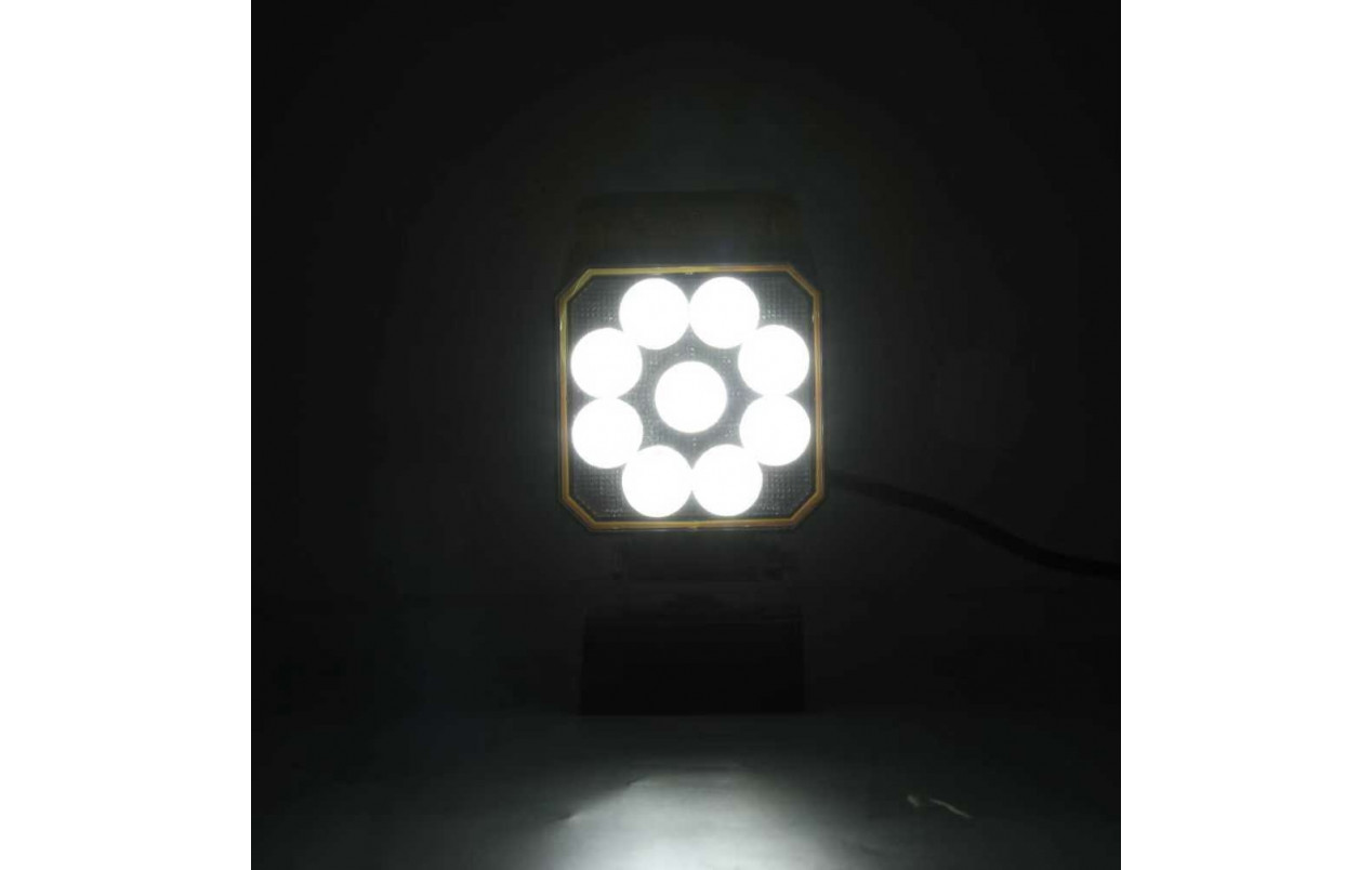 Фара робоча з маячком 10-90V 9LED