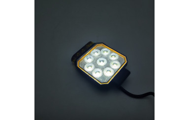 Фара робоча з маячком 10-90V 9LED