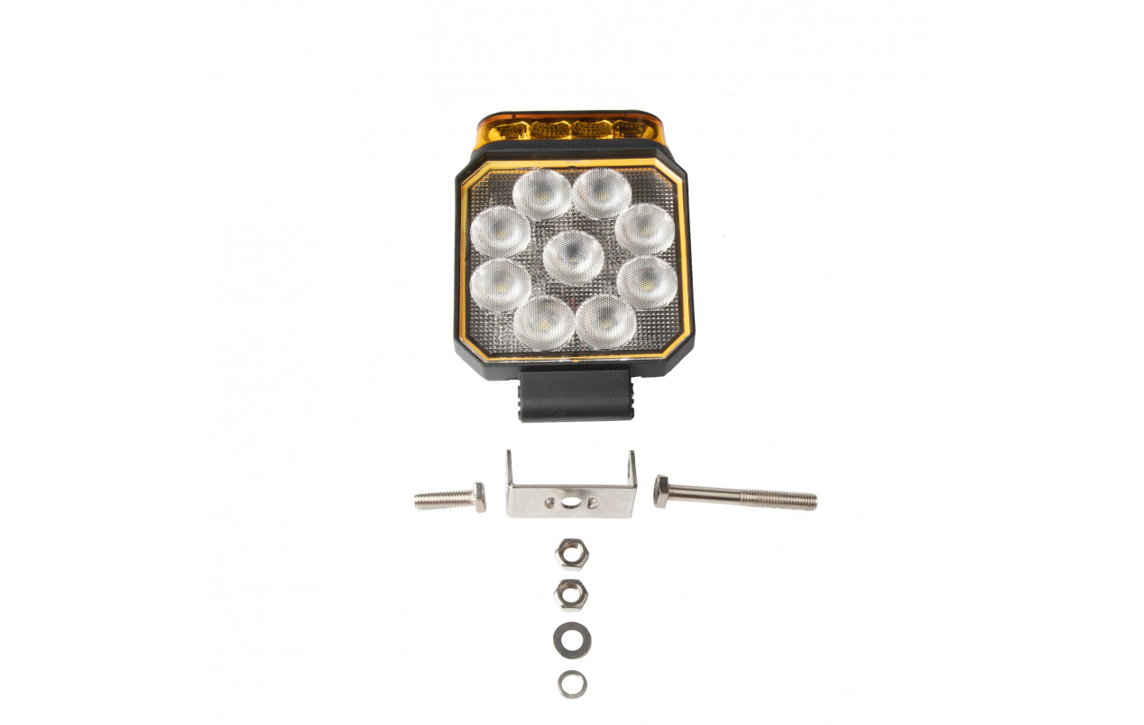 Фара робоча з маячком 10-90V 9LED