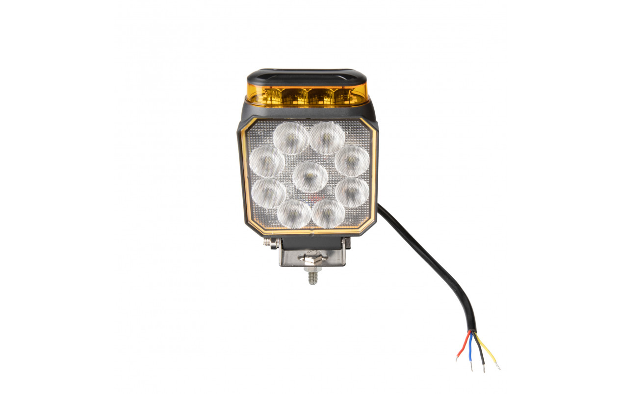 Фара робоча з маячком 10-90V 9LED