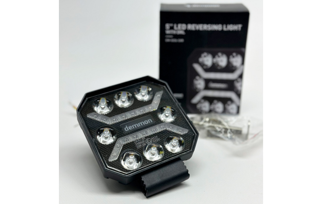 Фара робоча, задній хід 9-32V 8LED біла DEMMON