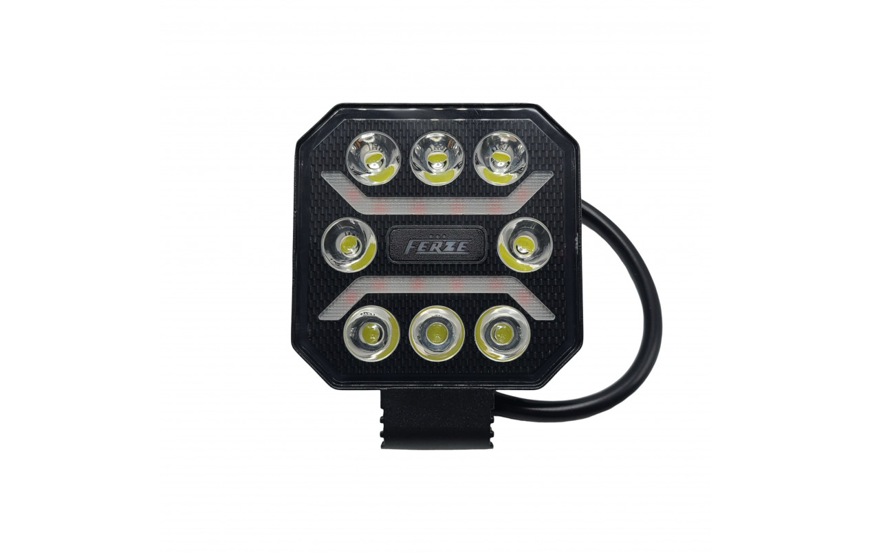Фара робоча, задній хід 9-32V 8LED біла FERZE