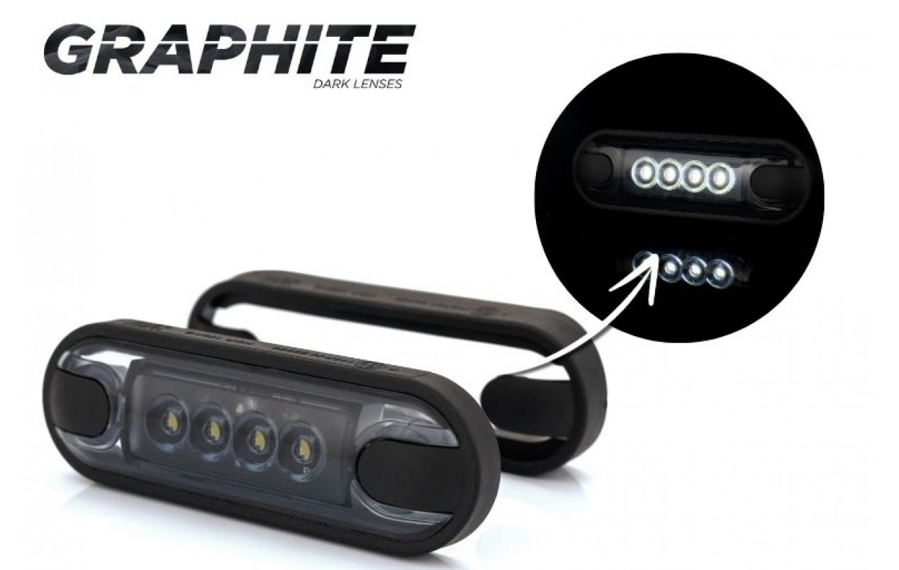 Габаритный фонарь LD3210GR 12-24v Белый «GRAPHITE» 