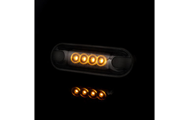Габаритный фонарь LD3211GR 12-24v Желтый «GRAPHITE» 