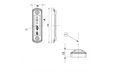 Габаритний ліхтар LD675 12-24v білий